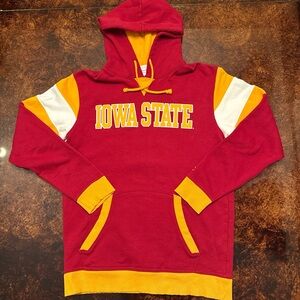 Champion Red and Yellow Men's Iowa State Hoodie